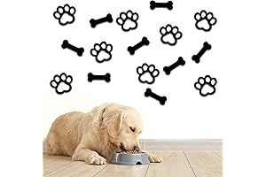 clothmile 12 Pcs Dog Room Decor Paw Prints Wood Wall Art
