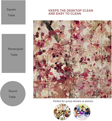 Vista 35 de Mantel Redondo para Mesa De 4 Sillas Gris Topo Gris Claro Verde Mantel Camping Lavable Resistente al Agua 30 X 30 Pulgadas