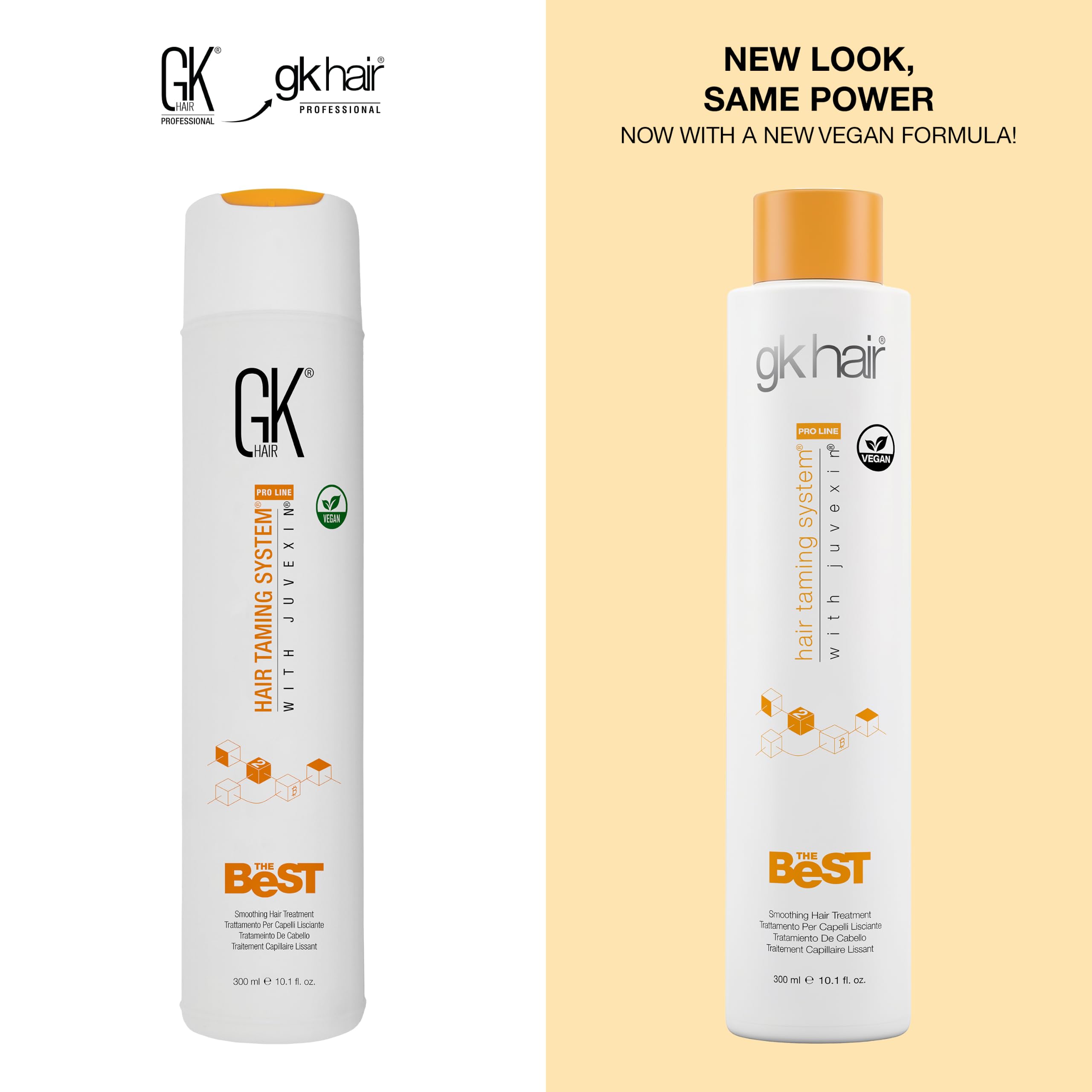 GK HAIR Global Keratin The Best (300ml / 10.1 Fl Oz) Tratamiento Capilar Suavizante de Keratina Complejo Brasileño Profesional Alisado Para un Cabello Suave y sin Frizz - Sin Formaldehído