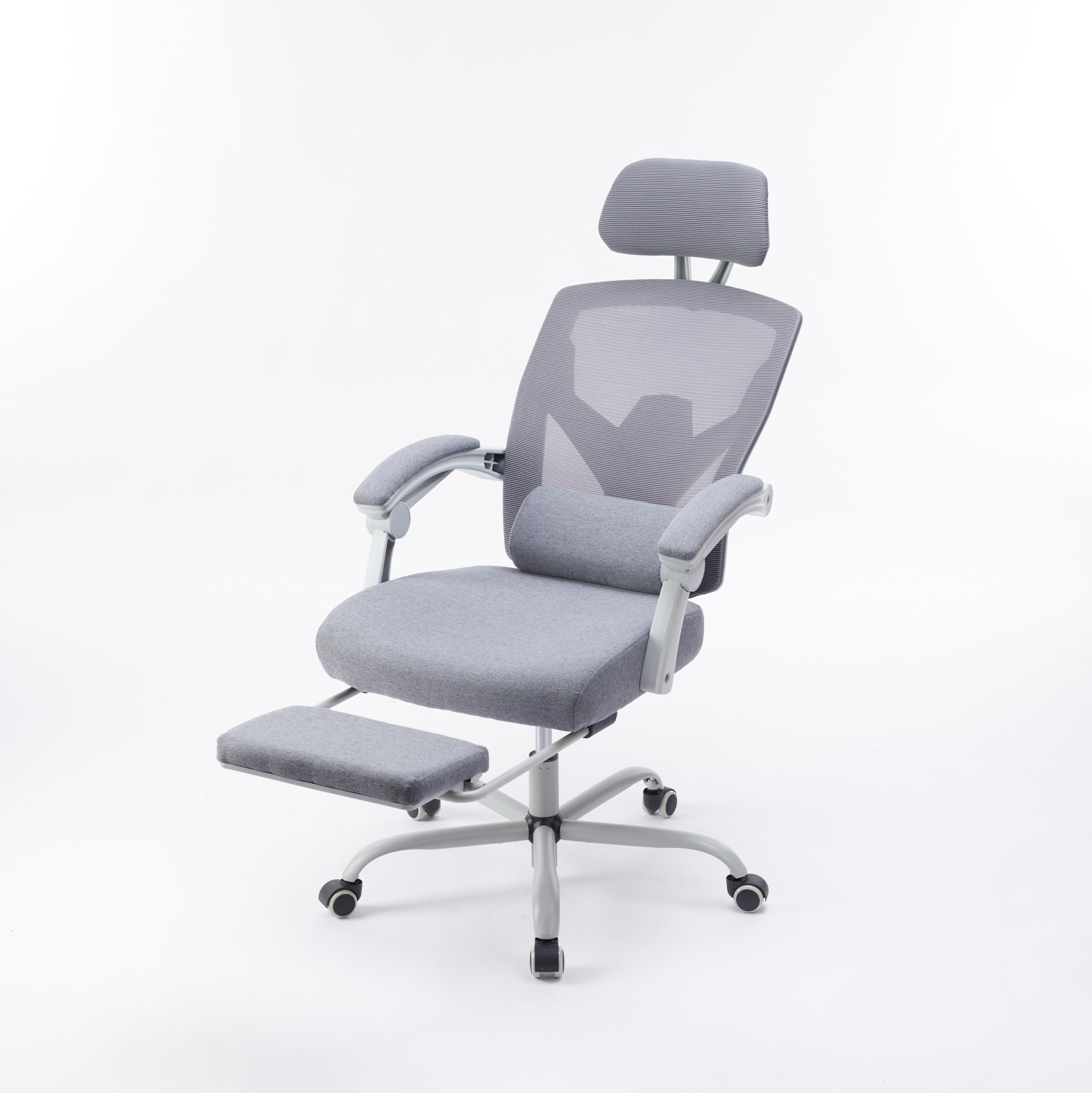 NEWBULIG Ergonomic Computer Adjustable Home Office Desk Wheels, Mesh