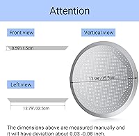 Vista 2 de Bandeja para pizza Beasea de 16 pulgadas para horno, redonda, hecha de aleación de aluminio, con orificios, para hornear, utensilios para el hogar