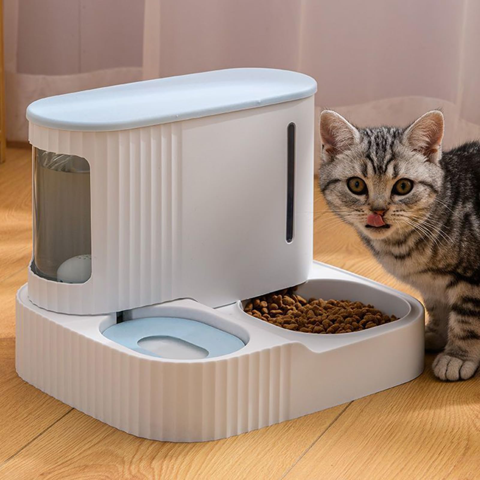 Y Bebedero para Gatos 2 En 1 Dispensador De Agua para Cachorros | Dispensador Automático De Comida Con Capacidad De 3000 Ml Desmontable Para Cachorros Y En El Hogar Y