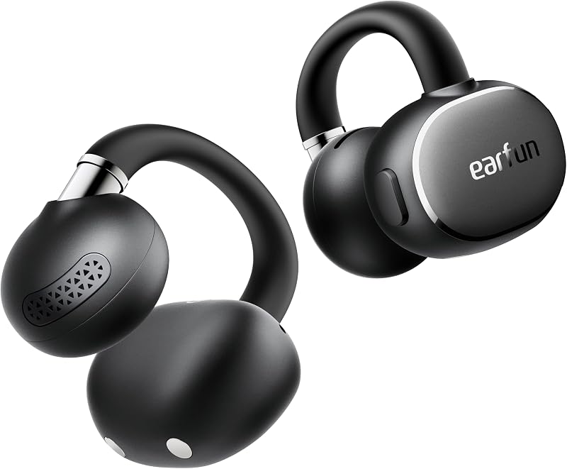 EarFun Clip 2 Open Ear Earbuds, Clip On Headphones, AI Translation Earbuds