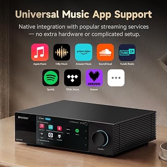 DMP-K7 Plus Hi-Fi Streamer,MusicService&Streaming,DAC,Preamp,All-in-One,8G DDR4+64G eMMC,4X ESS9039Q2M DAC,Dual Femtosecond Clock,WIFI6,768kHz/32Bit DSD512,App Control,AirPlay,NAS Home Audio