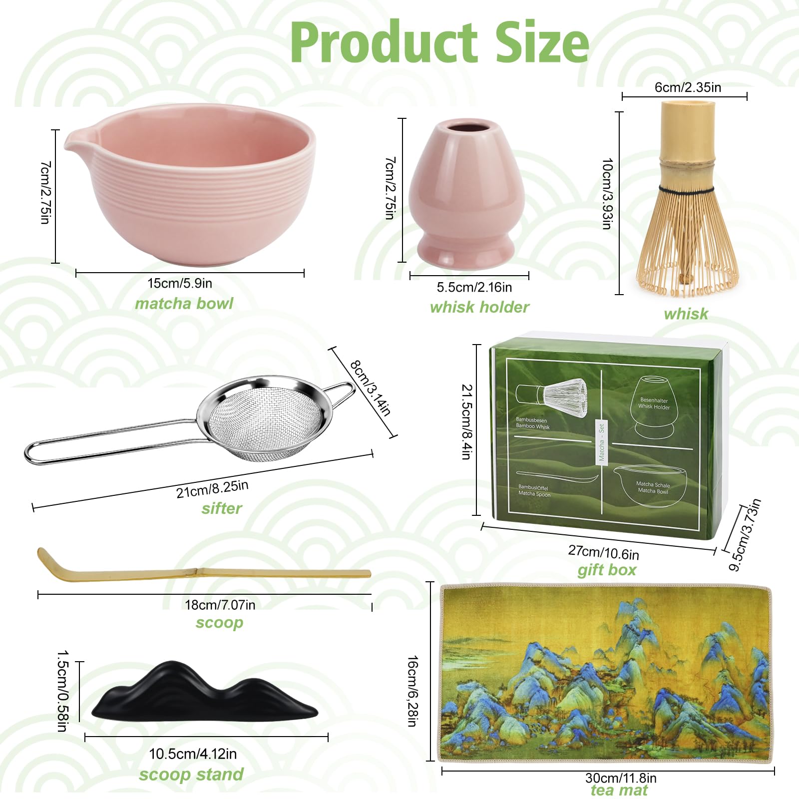 Macha Tea Kit Set Matcha Set Di Fruste Matcha Ciotola Matcha In