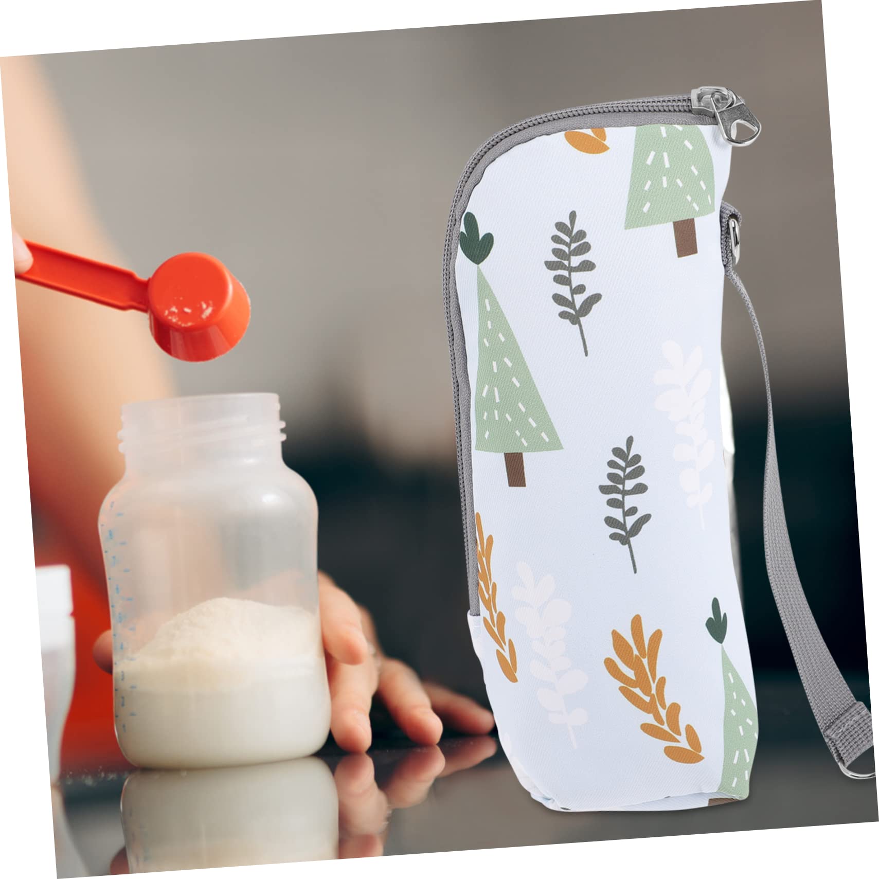 Toyvian 4pezzi Borsa Termica Per Biberon Isolata e Portatile Per Latte e Bevande Accessorio Pratico Per Passeggiate e Viaggi Design Con Manico e Chiusura Zip Per Facilità Uso