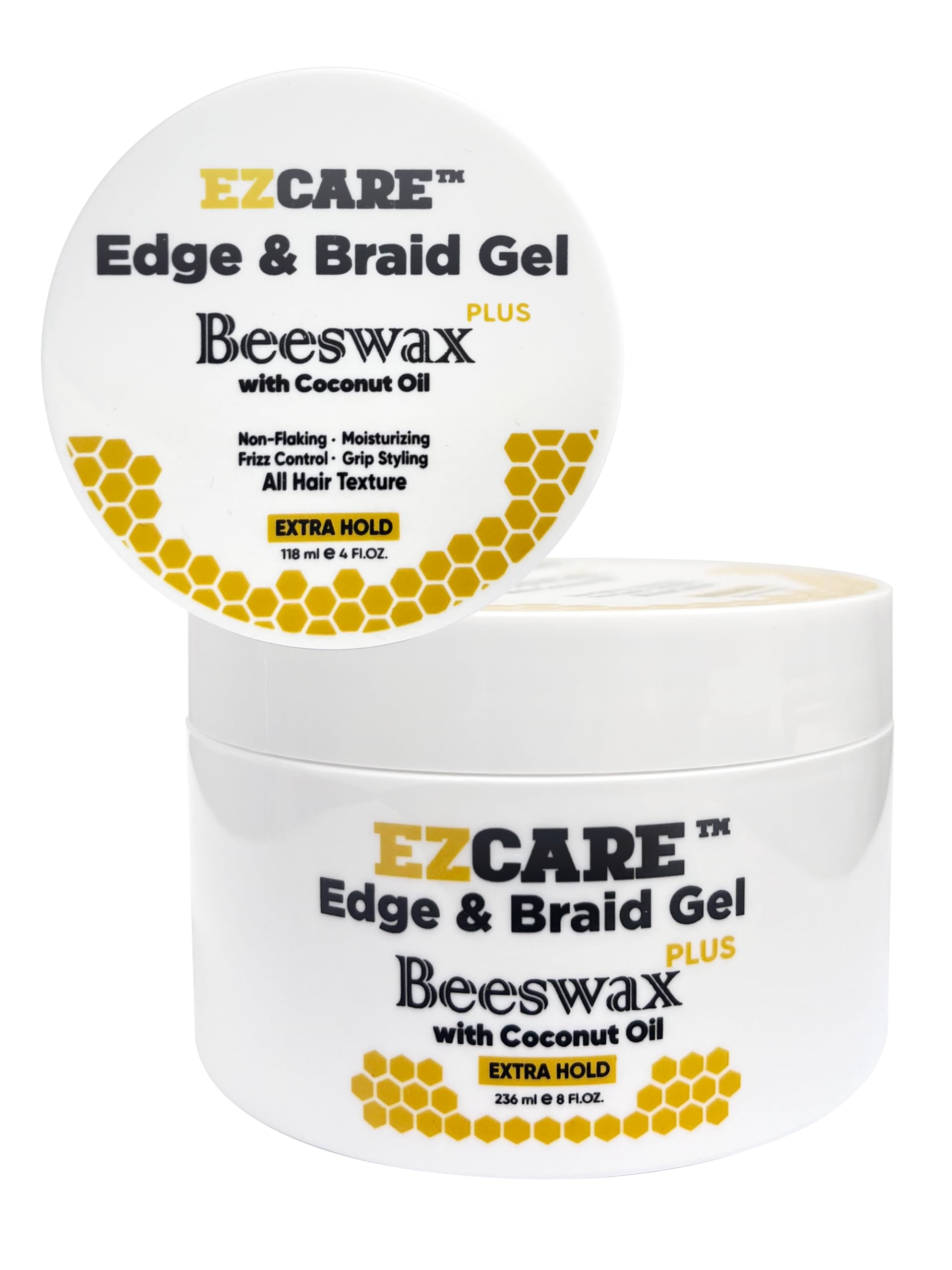 Amazon.com : EZCARE Edge & Braid Gel, Beeswax Plus, Coconut Oil