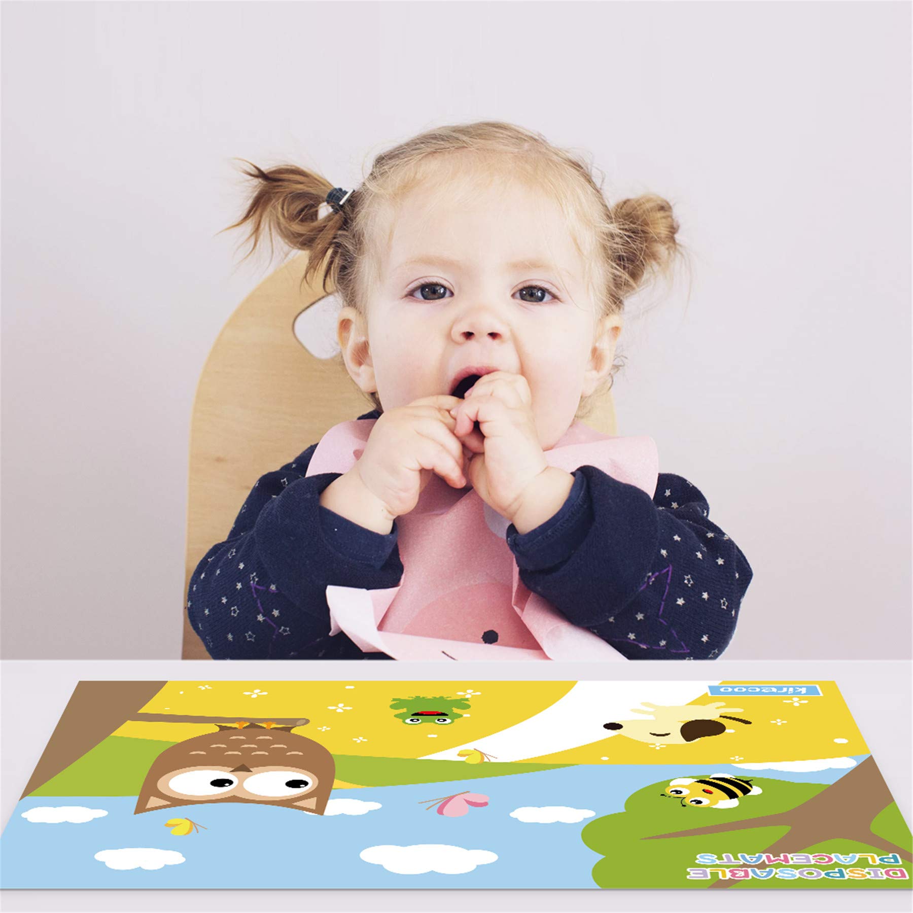Kirecoo Disposable Placemats Baby Placemat for Restaurant, Extra