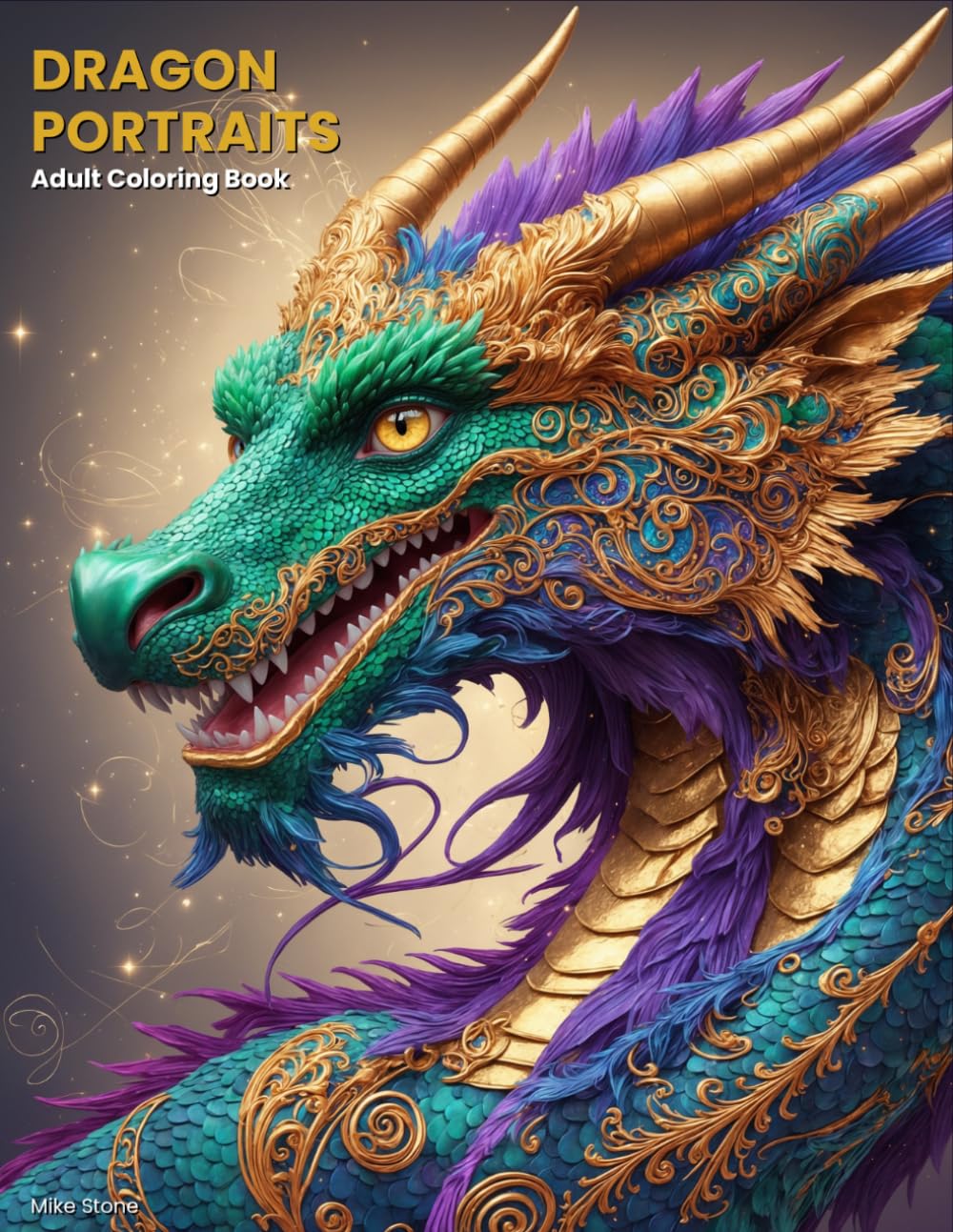 DRAGON PORTRAITS: Adult Coloring Book: Intricate Fantasy Dragon Profile Illustrations for Stress Relief and Relaxation (LEGENDARY PORTRAITS)