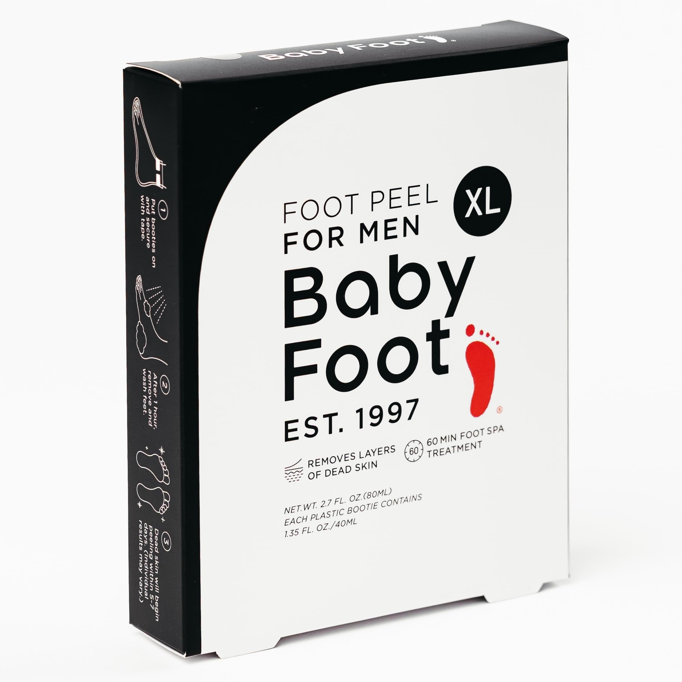 Exfoliant Foot Peel For Men - 2.4 Fl. Oz. Mint Scented Pair