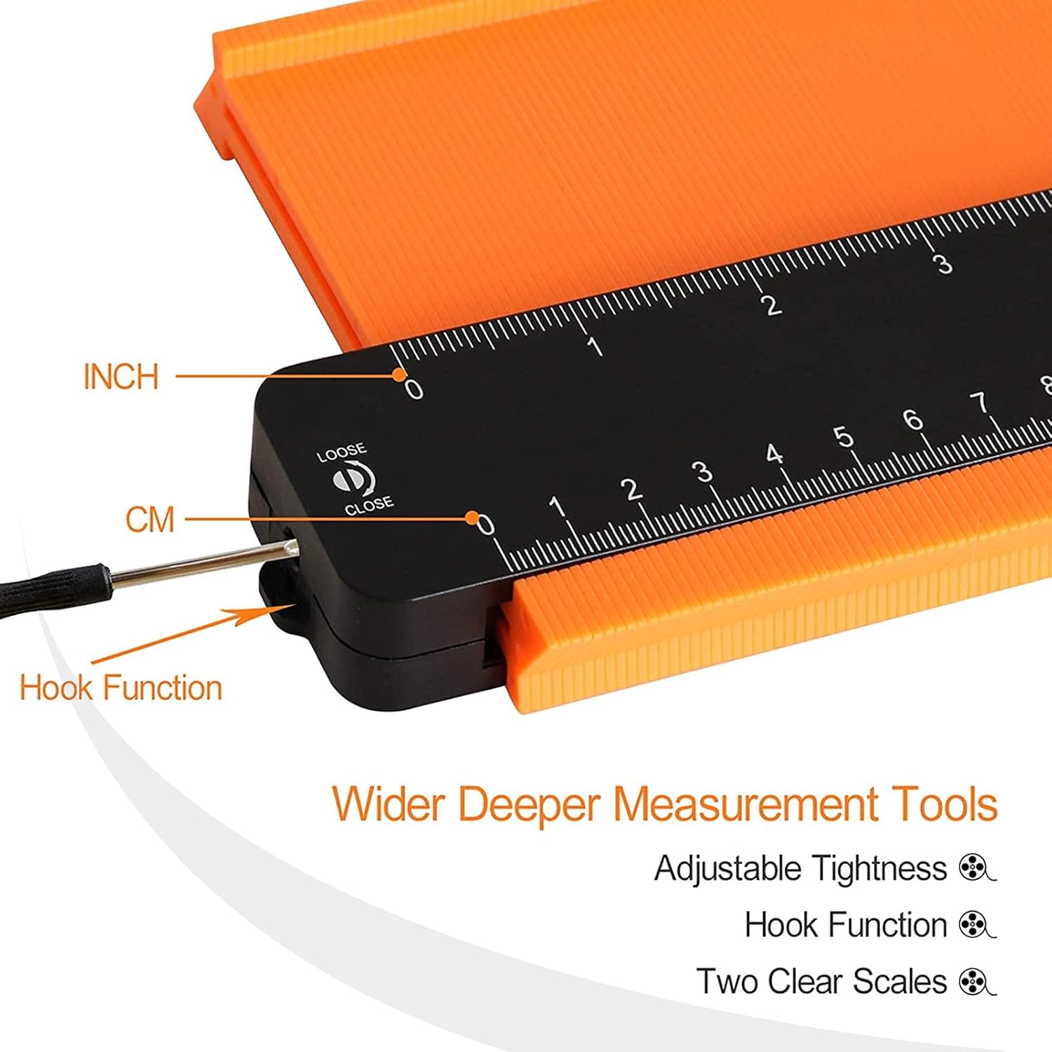 Contour Gauge Profile Tool Set 2 Pack and TOPIND Fishing Tackle Box Gear Boxes Toolbox 2-Sided