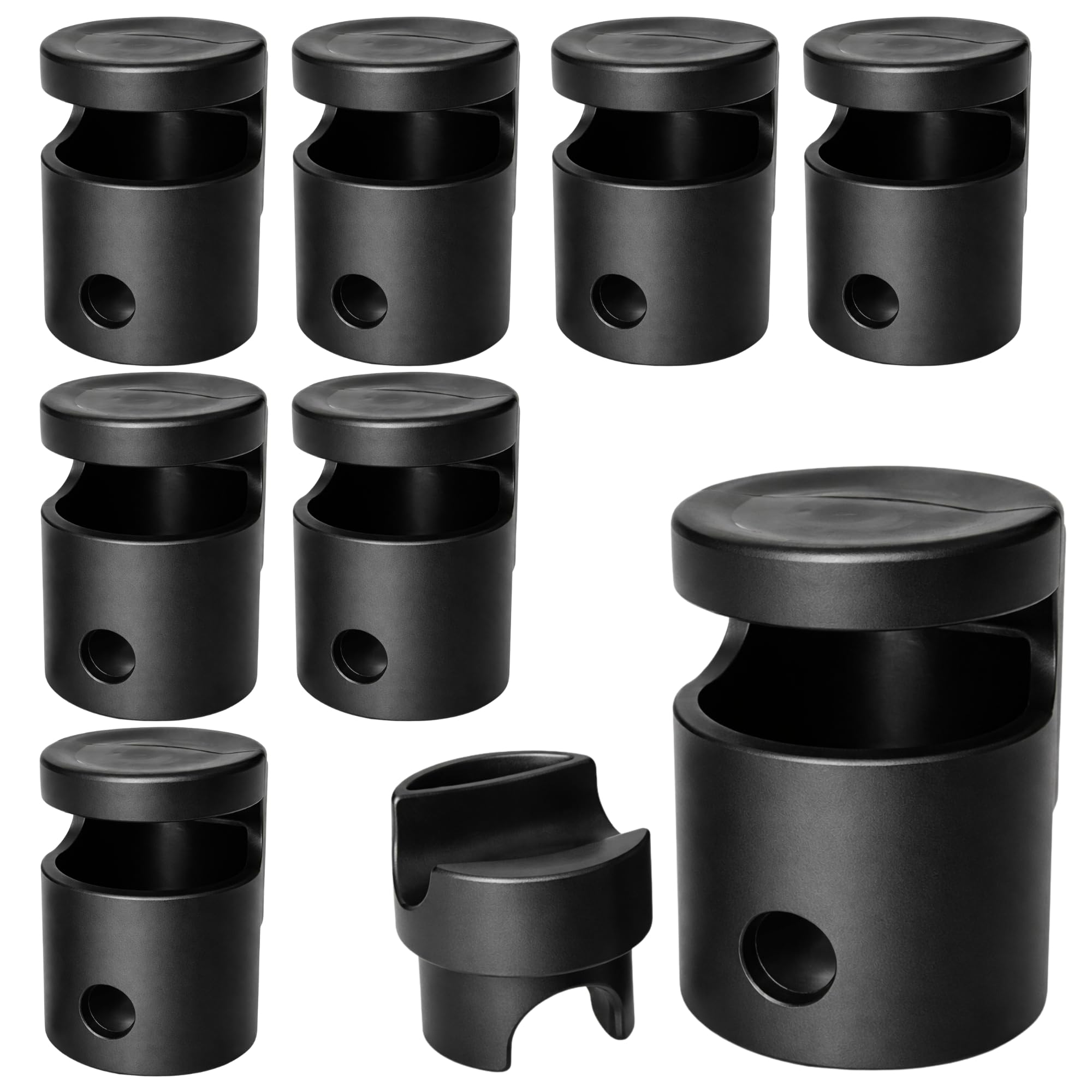 Embouts De Poteau Embout De Trampoline Résistant Aux UV Étanche Plastique Capuchons pour Poteaux Jusqu'à 25 mm Anneau De Filet 9 mm Noir Parent