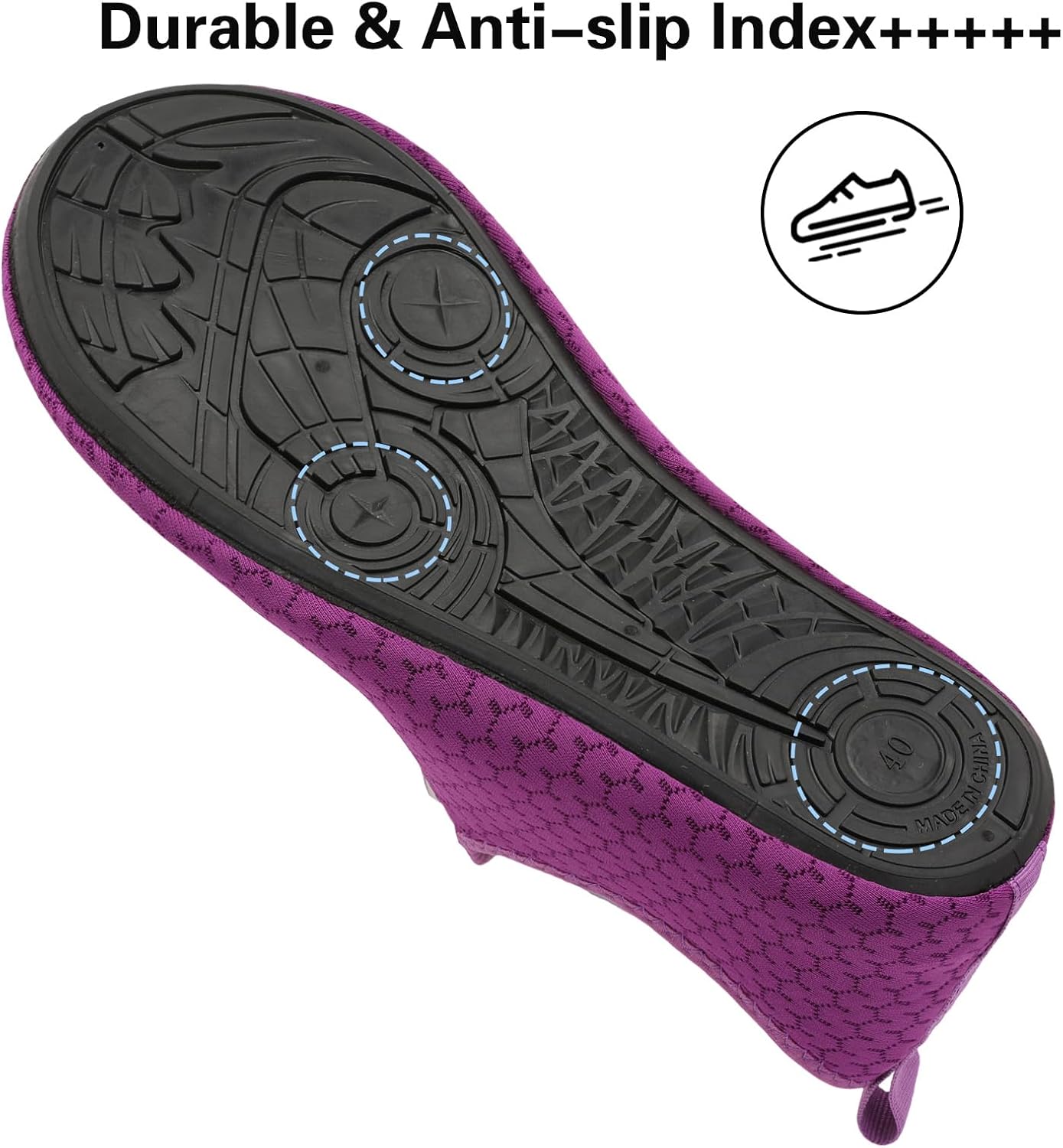 Spesoul Water Shoes for Women Men Quick Dry Aqua Socks Water Sneakers Outdoor Beach Swim Shoes 7-8 Women/5.5-6.5 Men Solid Purple image 4 of 6 B0F8HZBQP2