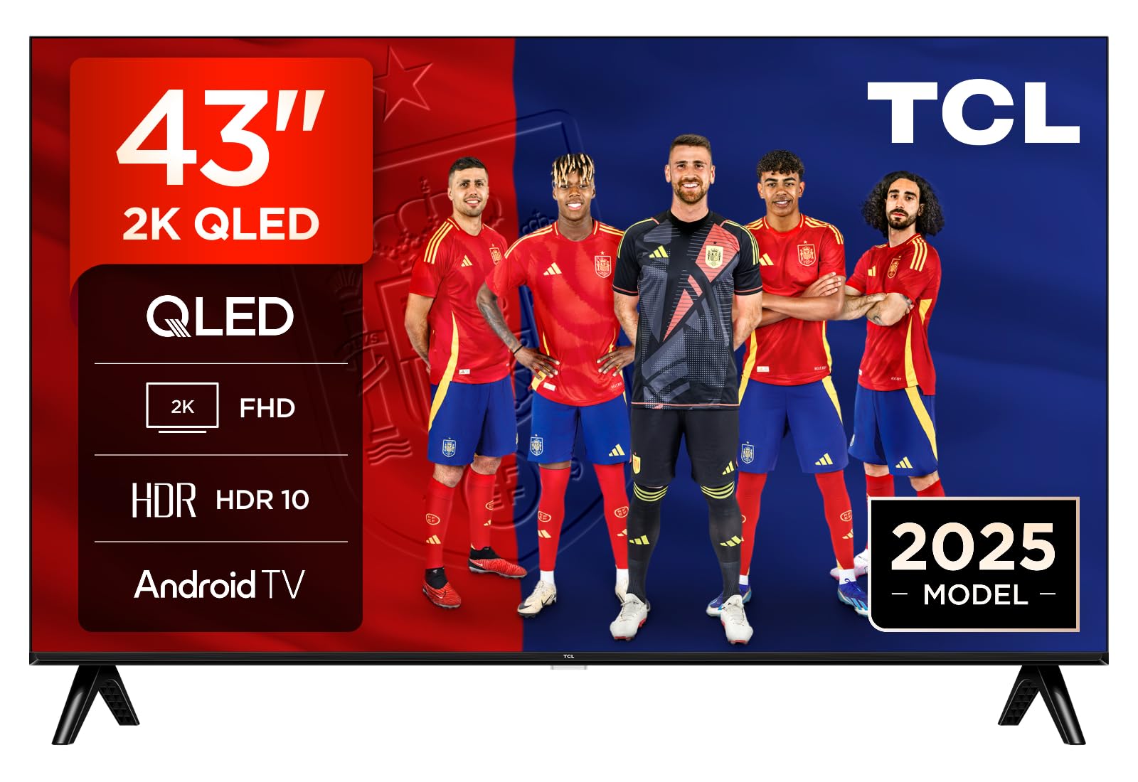 TCL 43V5C - Smart QLED Full HD de 43" Direct LED TV con Android TV y HDR - Compa