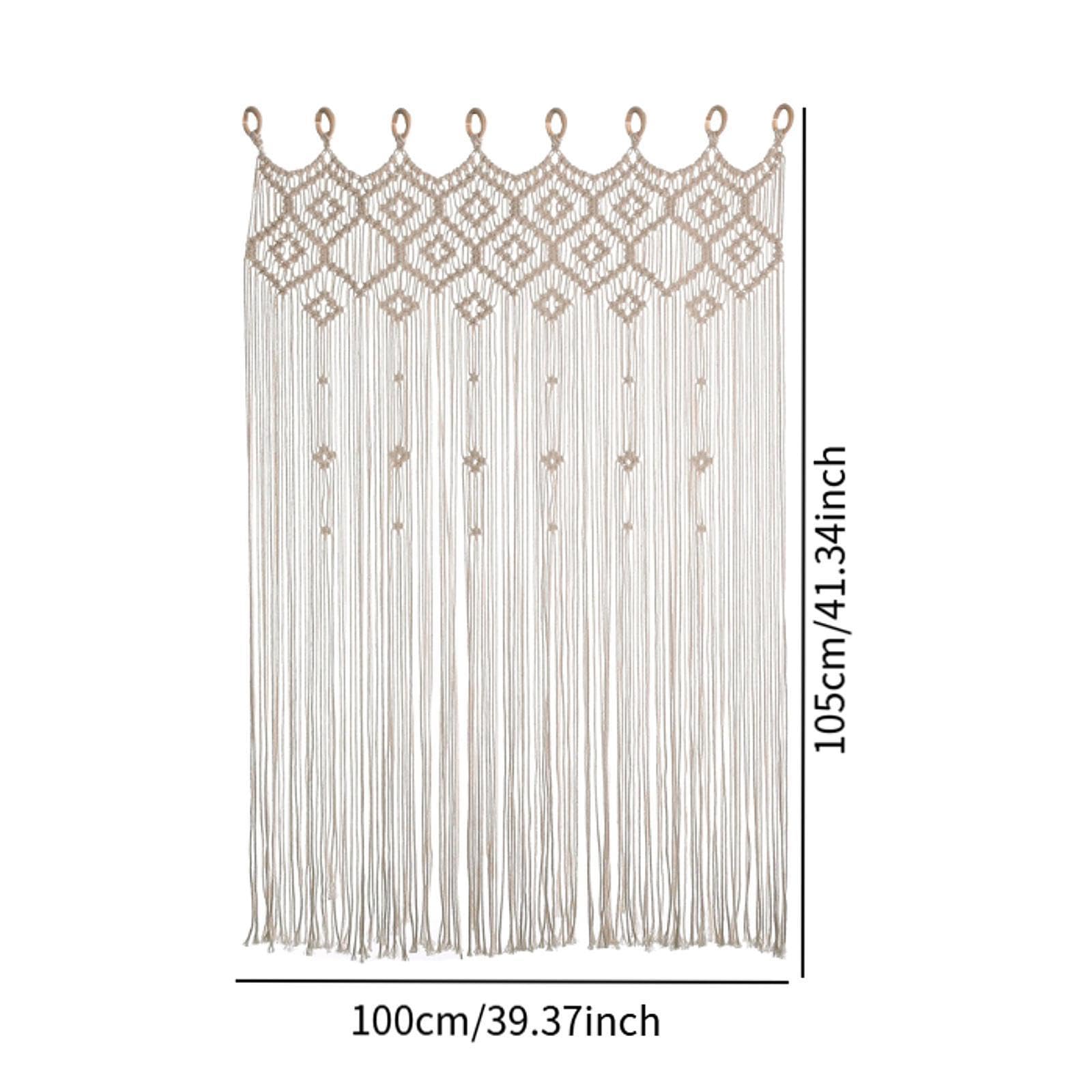 Cortina Macramé Boho Algodón