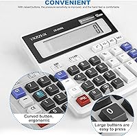 Vista 5 de Desk Calculator 12 Digit Extra Large 4.3-Inch LCD Display, Two Way Power Battery and Solar Calculators Desktop, Big Buttons Easy to Press Used as