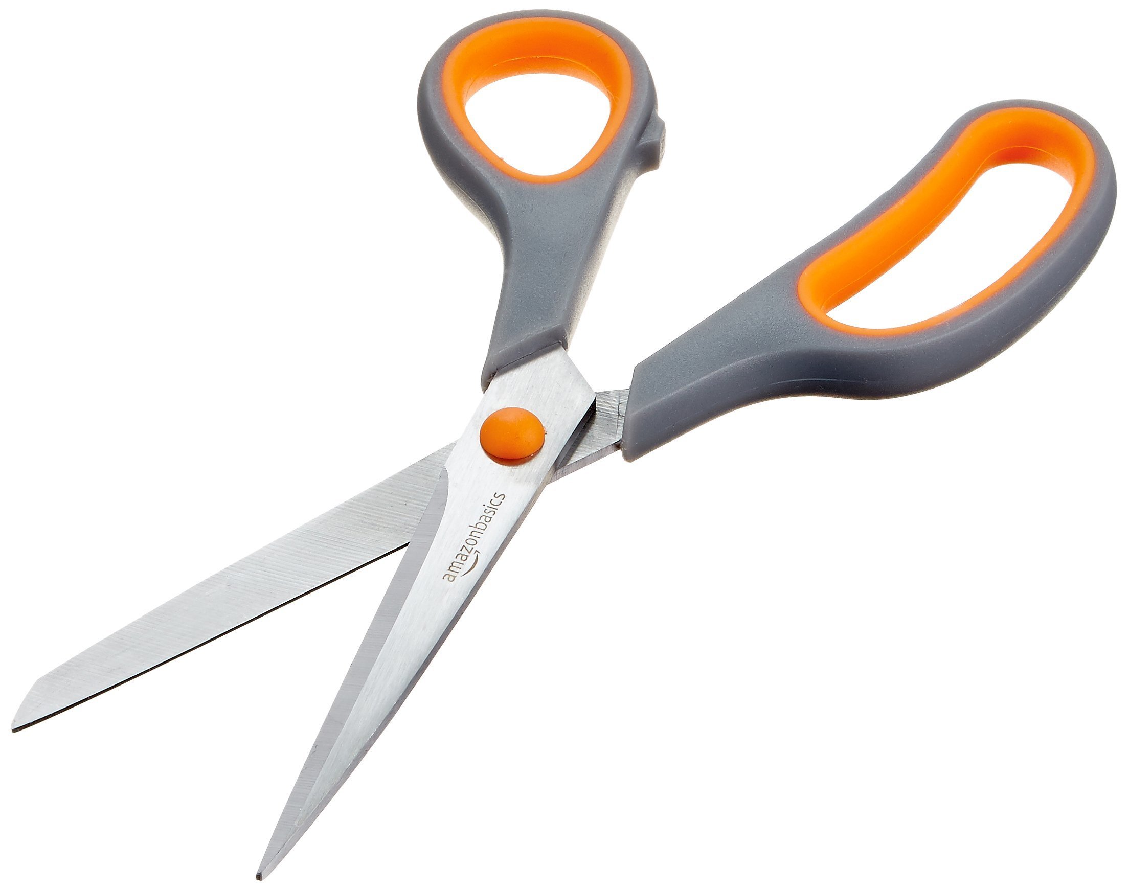 Amazon Basics Tijeras de acero inoxidable, cómodas, multifuncionales, multiusos, recubiertas de PVD, paquete de 2, oficina, hogar, cocina, multicolor