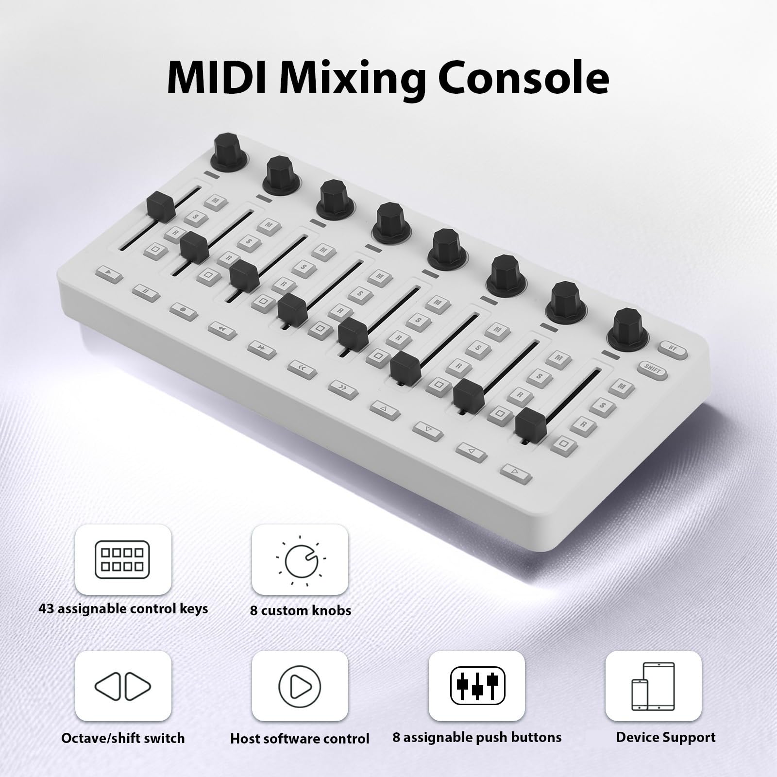 Console di missaggio controller MIDI wireless Mixer controller USB con connessione BT