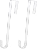 Non Scratch, 100% Clear 12 in Wreath Hanger. Christmas Wreaths Holder for Hanging Fall Halloween Decorations Over Front or Garage Door. Best Long Hook for Indoor or Outdoor Home Decor