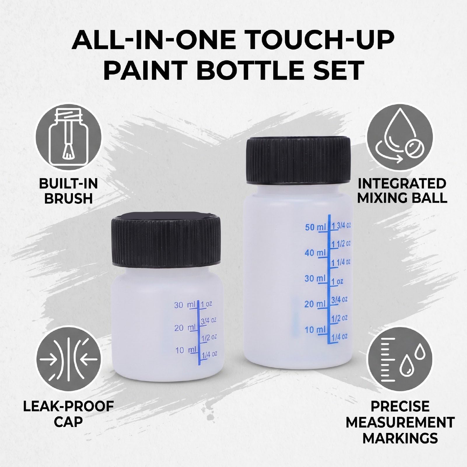 SEAFRONT 120 Stück Nachfüllbare Lackstifte, 2oz 1oz, für die Lackausbesserung