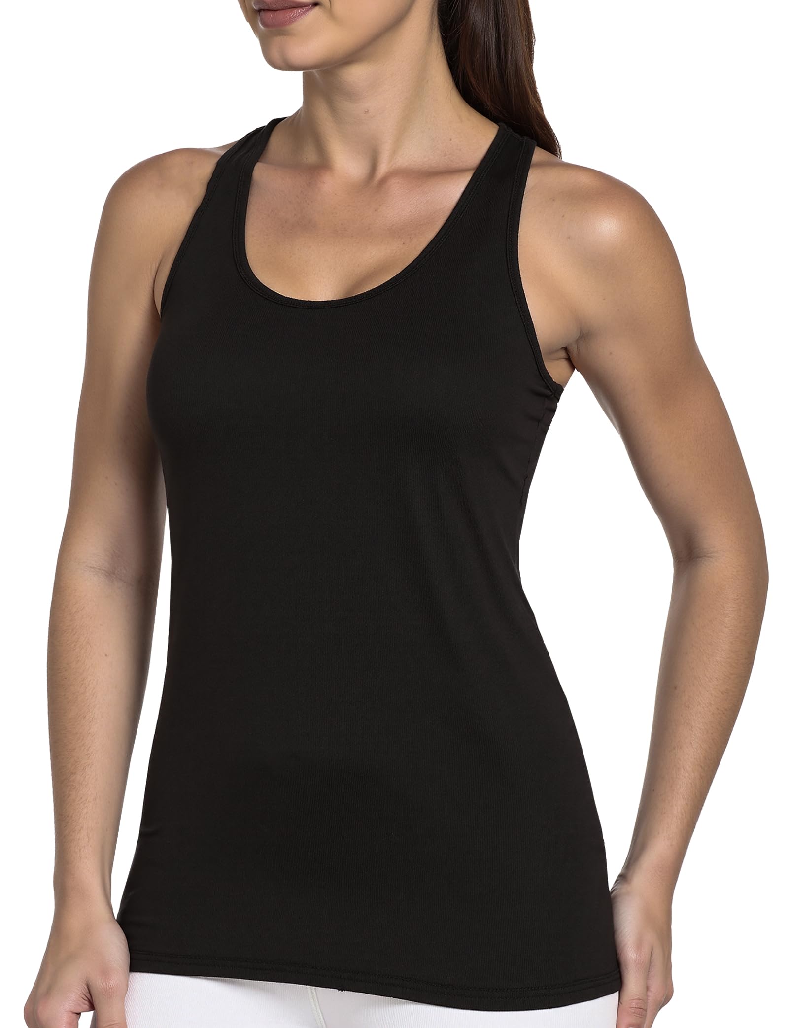 Tank Top for Women, Workout Tank Tops Woman, Long Athletic Racerback Tank Tops for Women, Compression Sleeveless Shirts