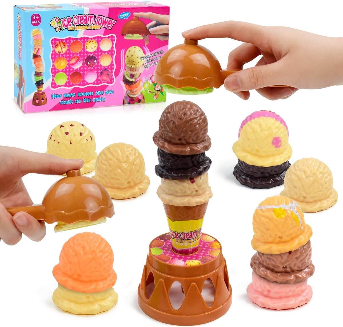 Ice Cream Toys, 20 Pieces Ice Cream Play Set with Trinidad and