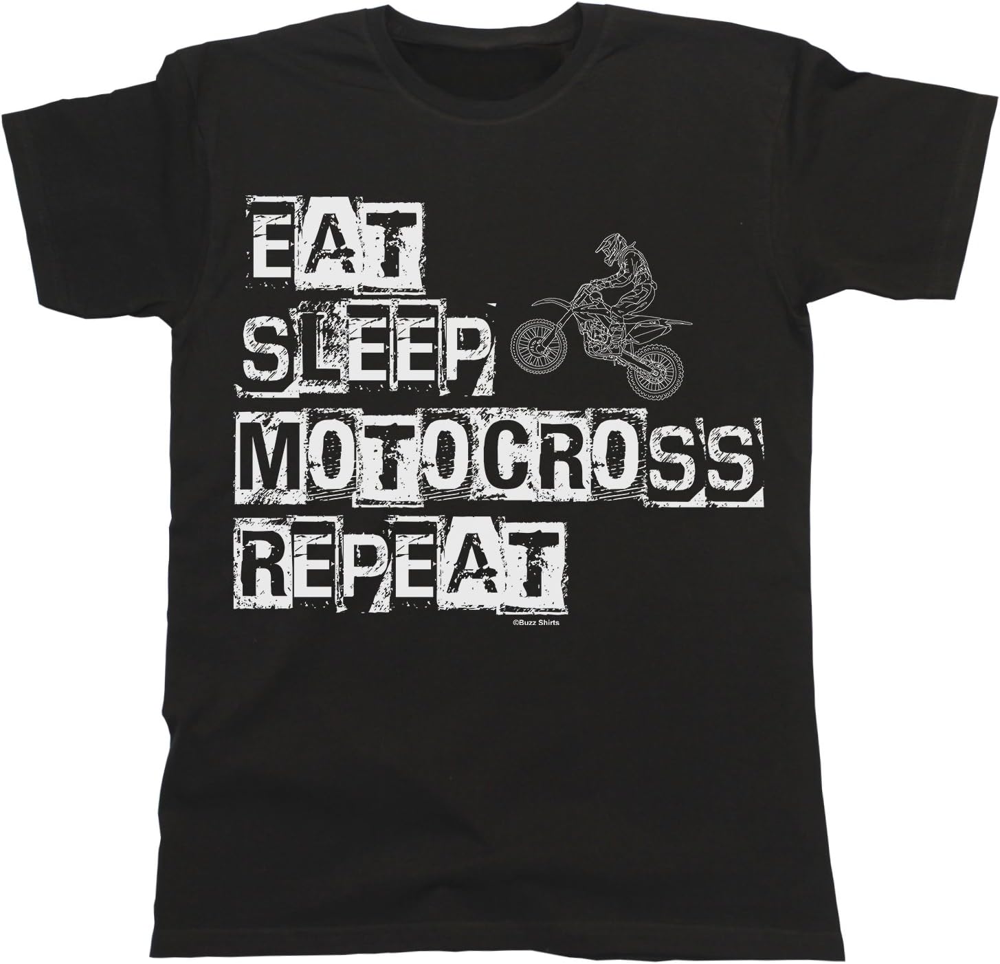 buzz shirtsEAT Sleep Motocross Repeat - Boys or Girls Organic Cotton Motorcycle T-Shirt