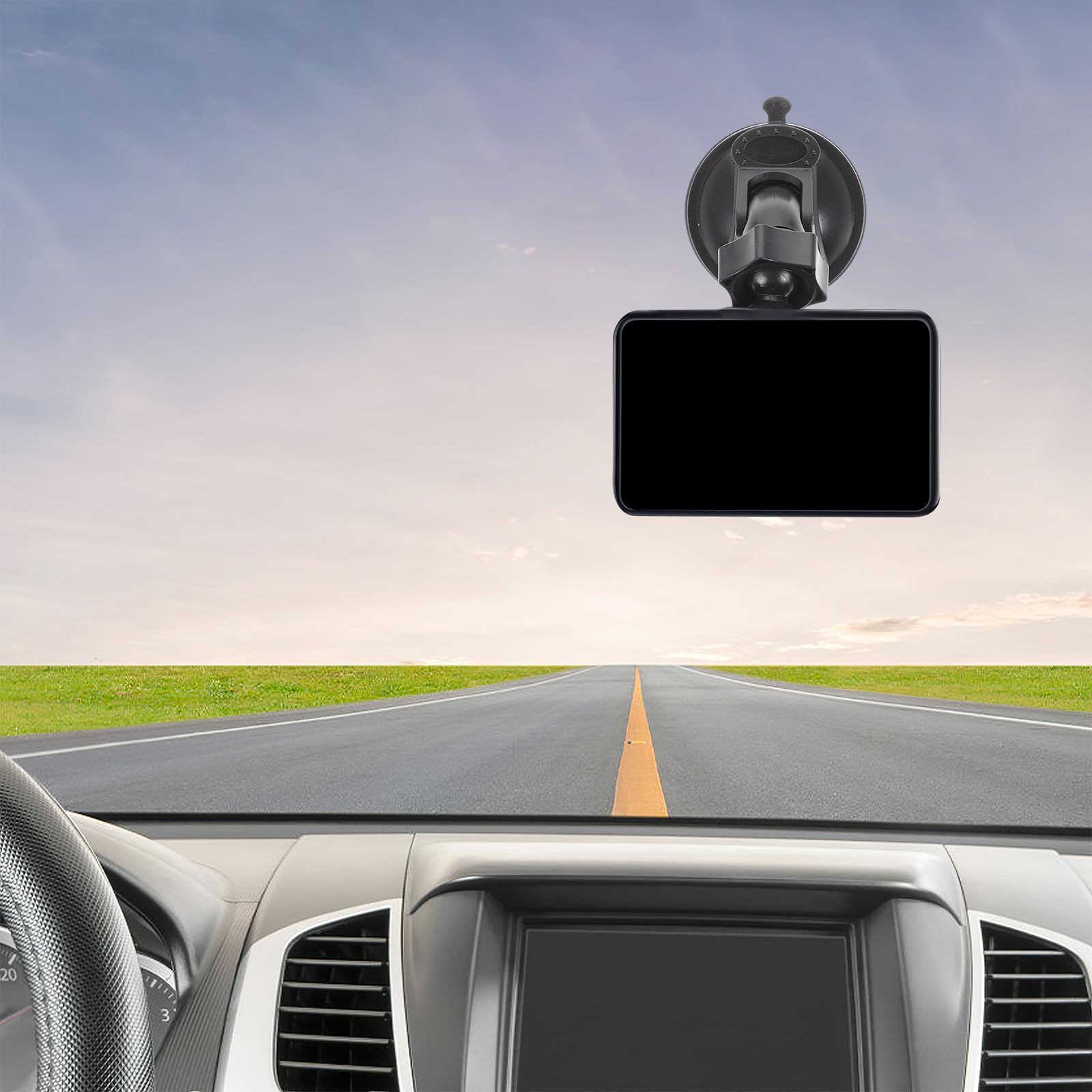 Gadpiparty Supporto per Dash Cam Auto in Plastica Nero Ventosa, Design Rotante a 270 Gradi, Set 4 Adattatori di Ricambio per Telecamera Digitale in Auto