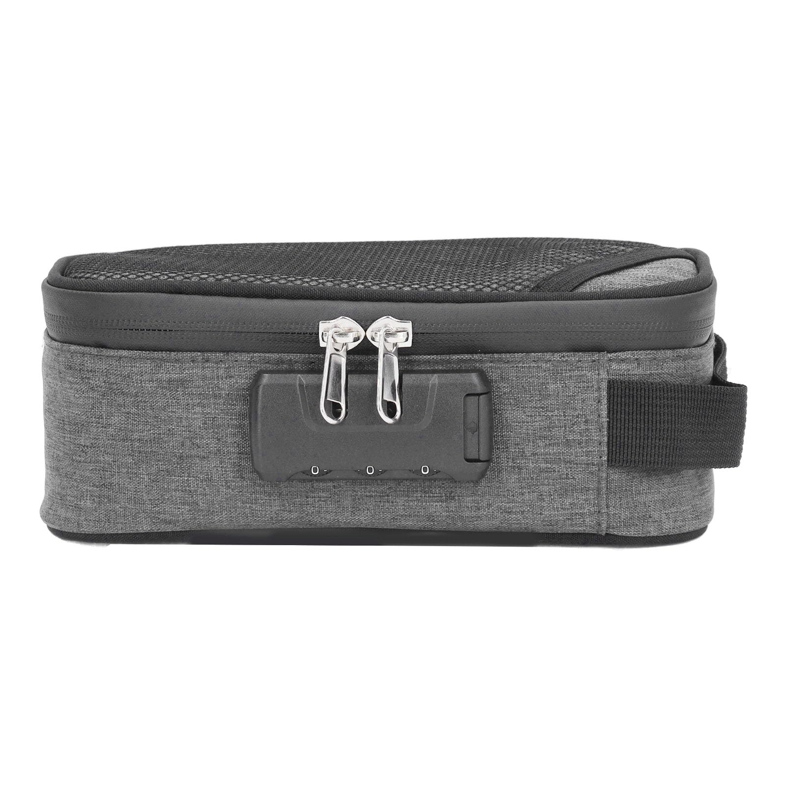 Smell Proof Storage Bag, Odor Proof Travel Case with Secure Lock Design, Portable Polyester Organizer Using Activated Carbon for Camping, Business Trips & Travel (Gray)