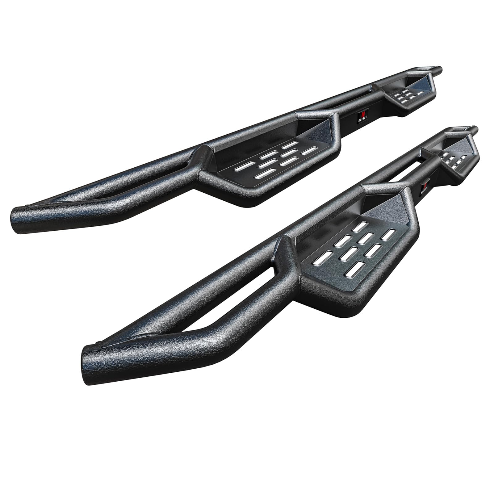 APS Black 6 Inches Tubular Drop Down Style Nerf Bars Running Boards Compatible with Jeep Wrangler JK 2007-2018 4-Door (Factory sidesteps or Rock Rails Have to be Removed)