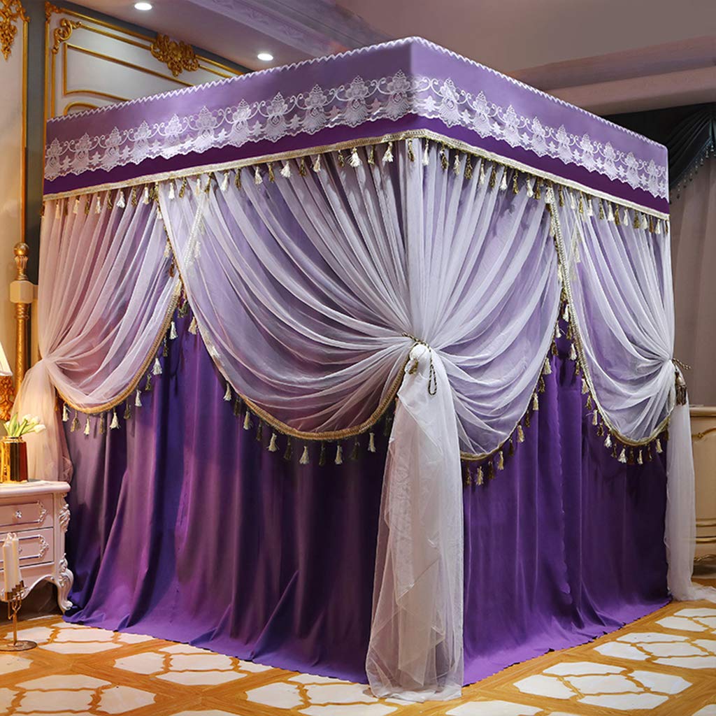 Obokidly 2in1 Double Protection Princess 4 Corner Post Bed Mosquito