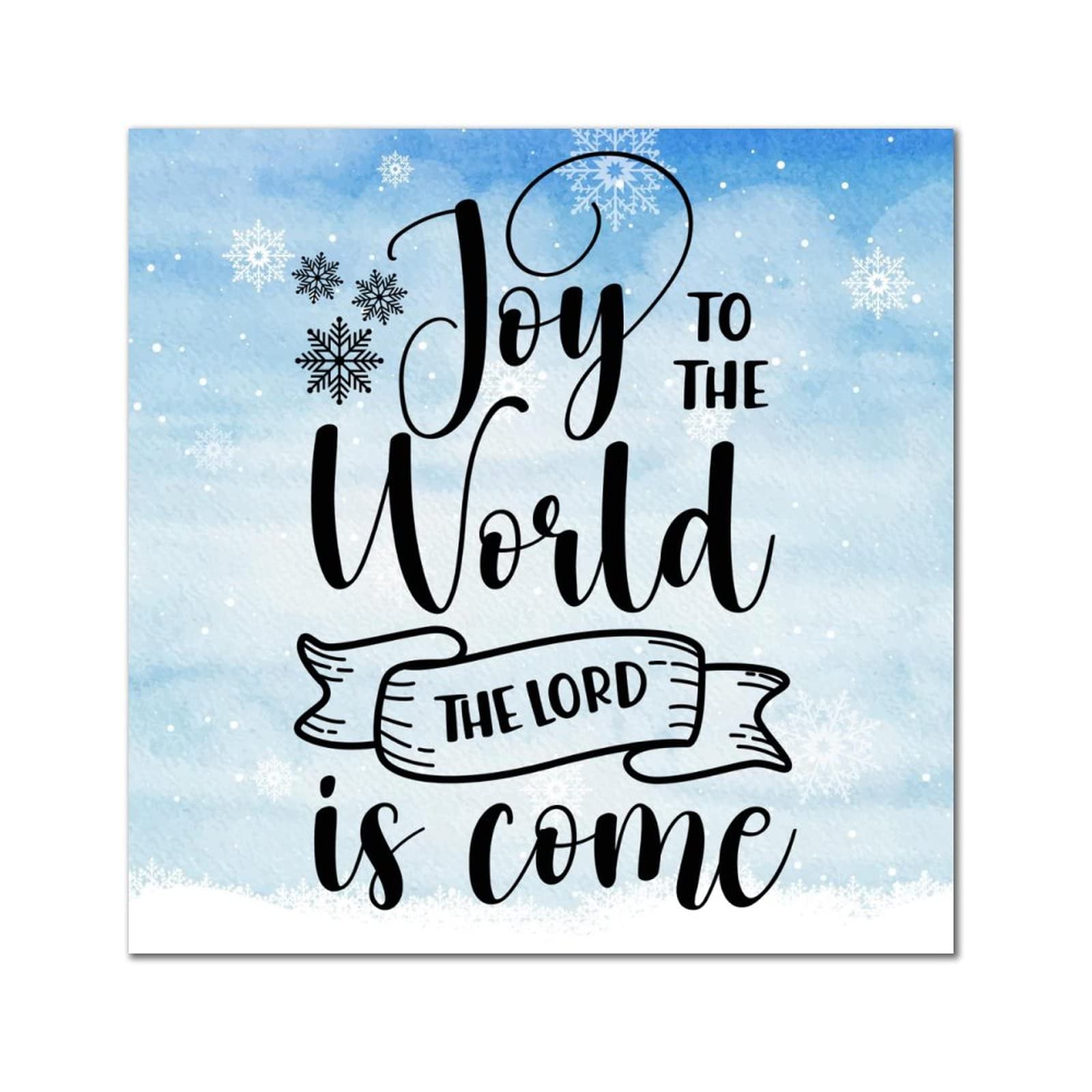 Plaque murale en bois Joy to The World décoration vintage de Noël 35cm