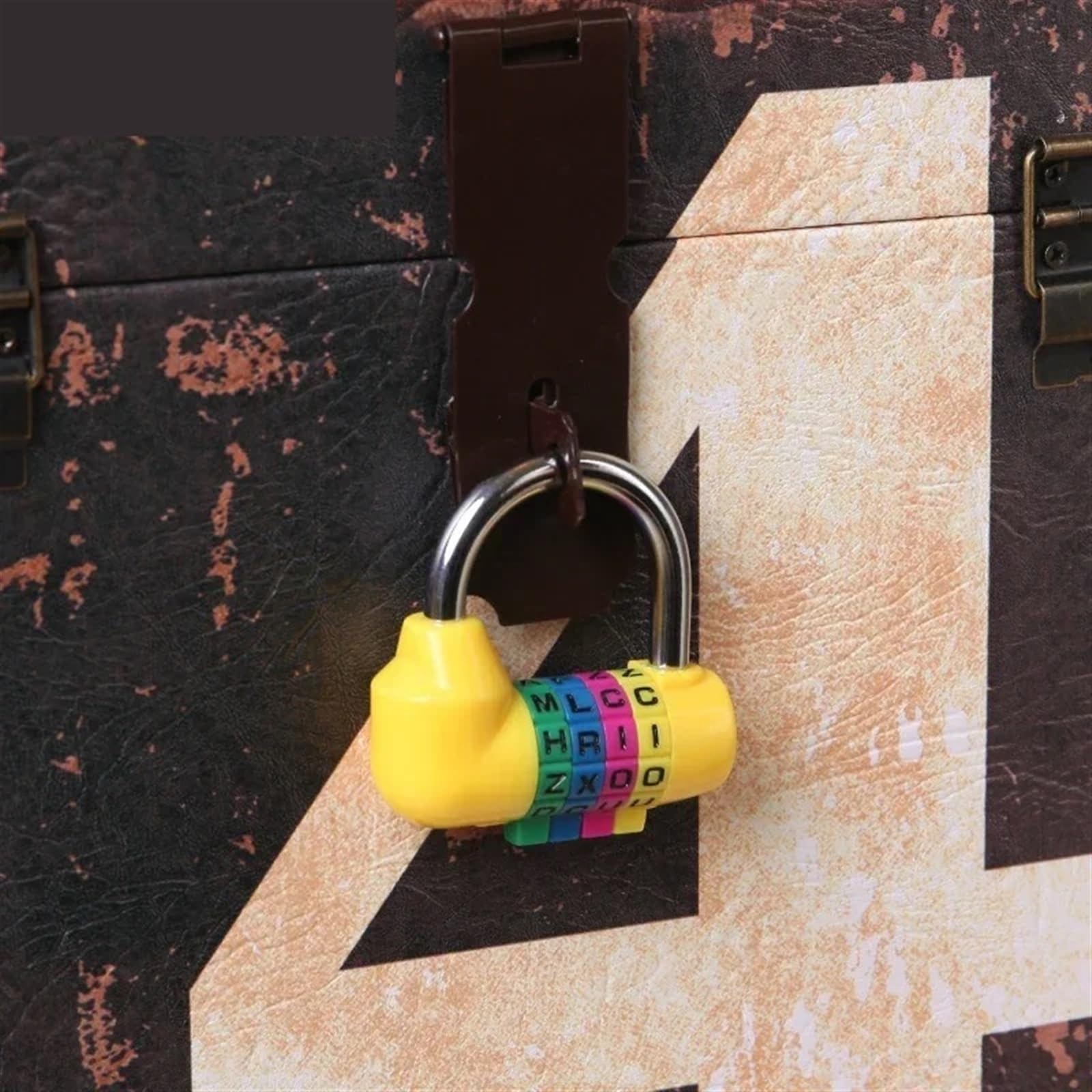 Candado de combinación, candado con contraseña de 4 códigos for casillero de gimnasio, caja de bolsa, Hardware DIY, 1 Uds.(Blue-01)