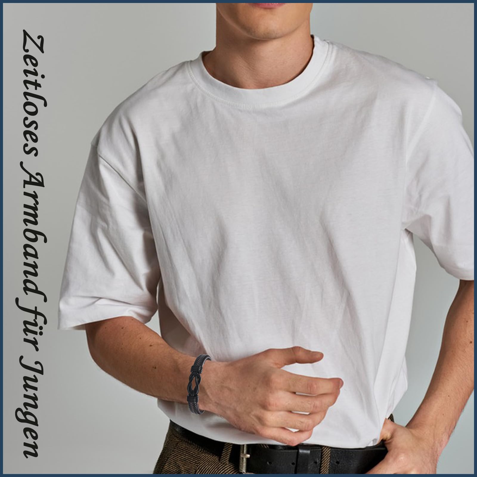 Papa Bruder Sohn Onkel Ehemann Geschenk, Lederarmband mit Gravur für Männer, Geschenke für Bonus Papa Stiefpapa Onkel zum Vatertag für Jungen zum Geburtstag Weihnachten