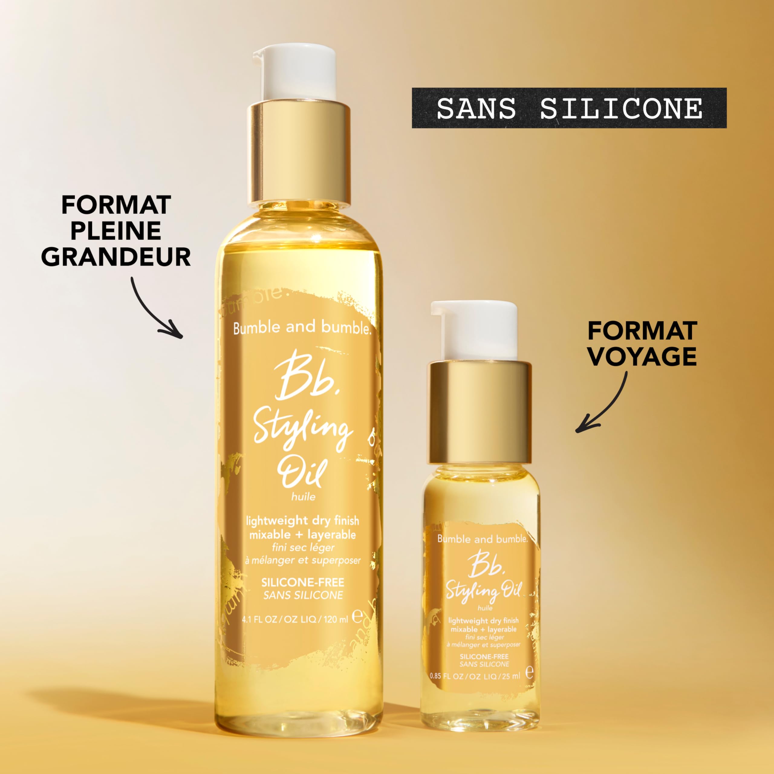 Bumble and bumble. Styling Oil Huile cheveux prévient la formation des pointes fourchues + anti-frisottis
