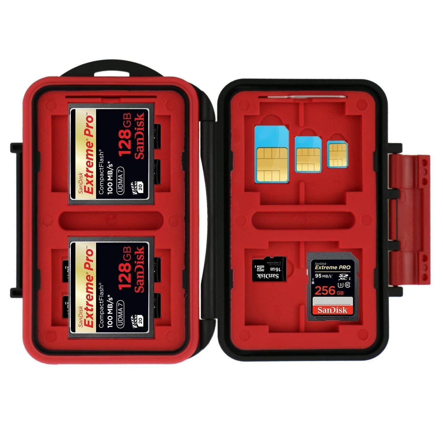 Smars 26 Slot Memory Card Case Shockproof & Water Proof Memory Card Storage Carrying Case for SD/Micro SD/CF/TF Cards-image-25