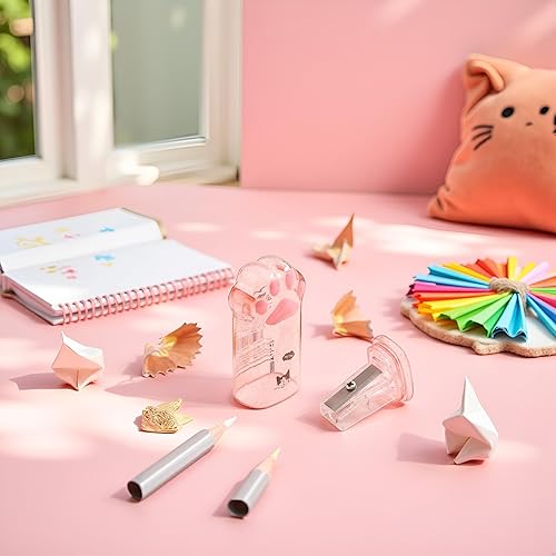 Miniatura 4 de Lindo sacapuntas de pata de gato, suministros kawaii, premio para estudiantes, regalo para niños, sacapuntas kawaii, suministros escolares para