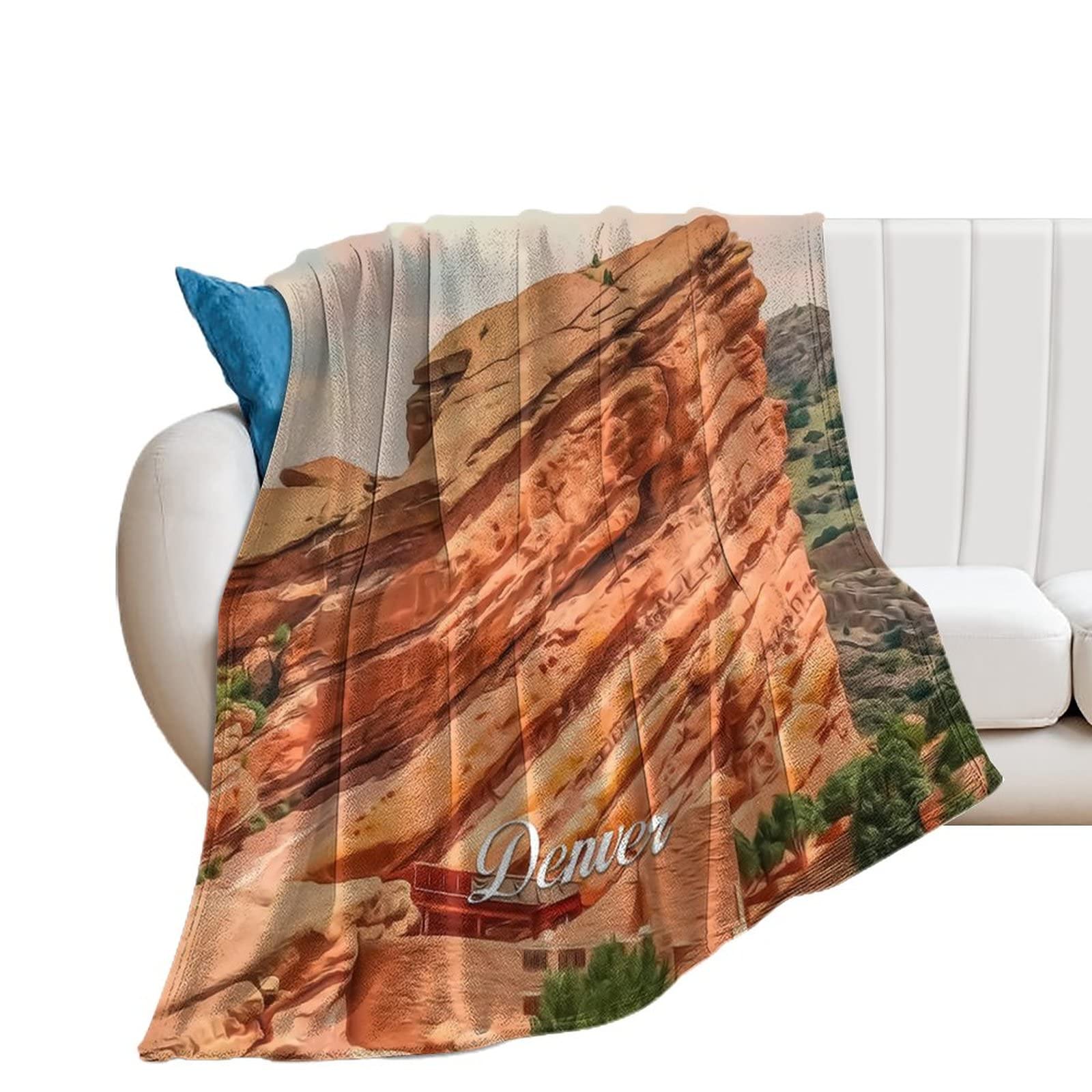 Couverture Denver flanelle épaisse et chaude pour grand canapé