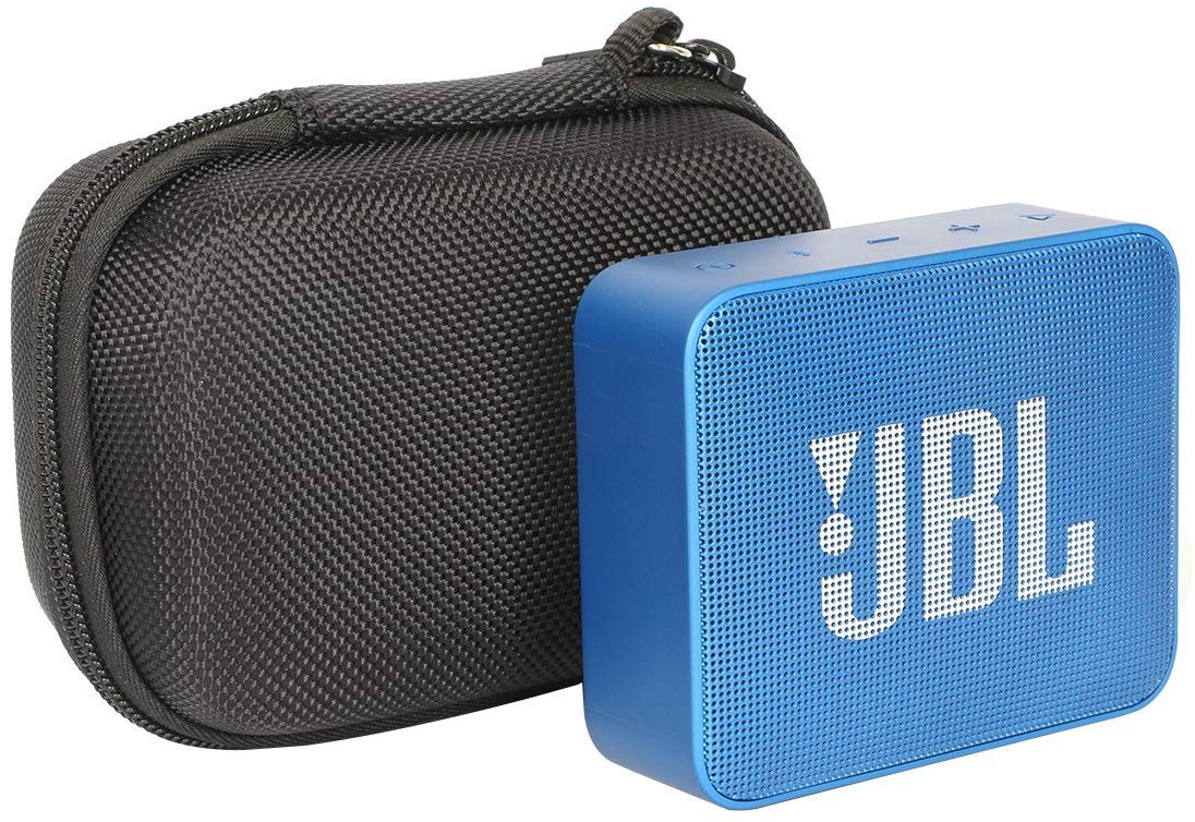 Khanka Hart Tasche Für JBL GO 2 kleine Musikbox portabler Bluetooth Lautsprecher Etui Case.(Für JBL GO 2-Schwarz Reißverschluss)