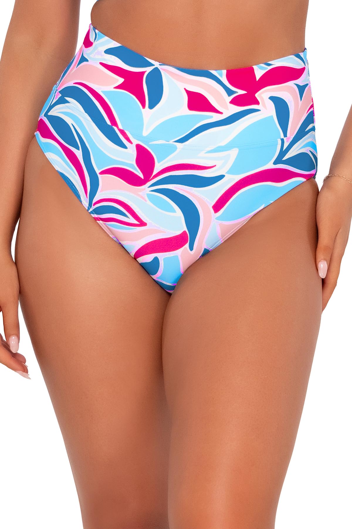 SunsetsWomen's Standard Hannah Foldover High Waist Swimsuit Bikini Bottom