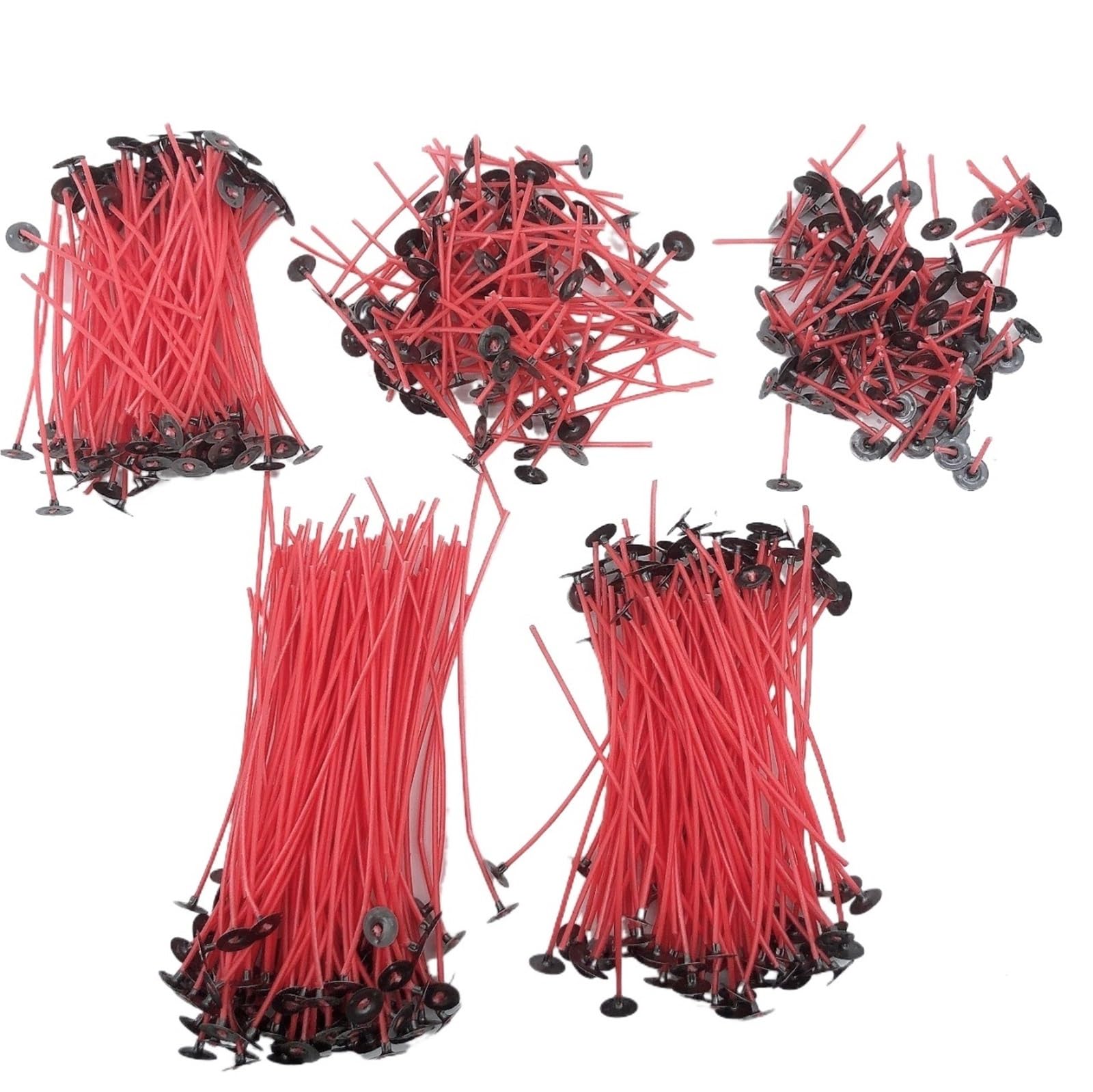 Kerzendocht 100 Stück Rote Kerzendochte, Rauchfreie, Kerzenöllampen, DIY-Kerzenherstellungszubehör, Wachsdochte Zur Kerzenherstellung für Schlafzimmer(18cm)