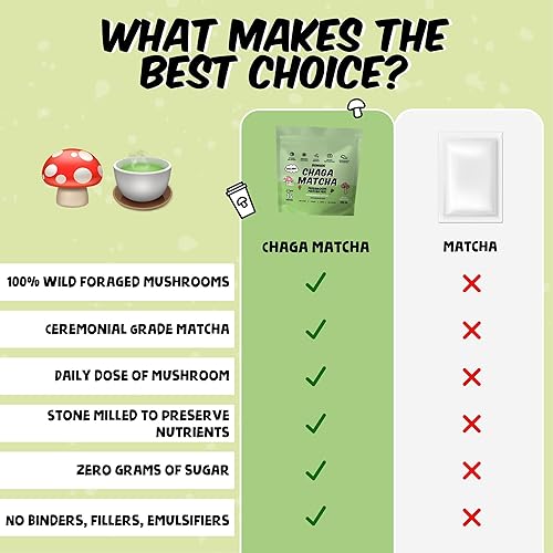 Miniatura 10 de Renude Chagaccino - Polvo potenciador de café de hongos y adaptógeno con chaga forrajada silvestre, cacao, canela de Ceilán y fruta del monje  Apoyo