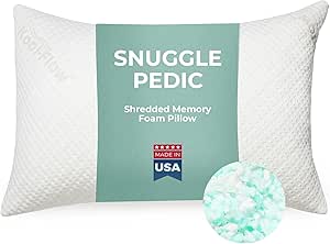 Snuggle-Pedic Travel Shredded Memory Foam Support Pillow