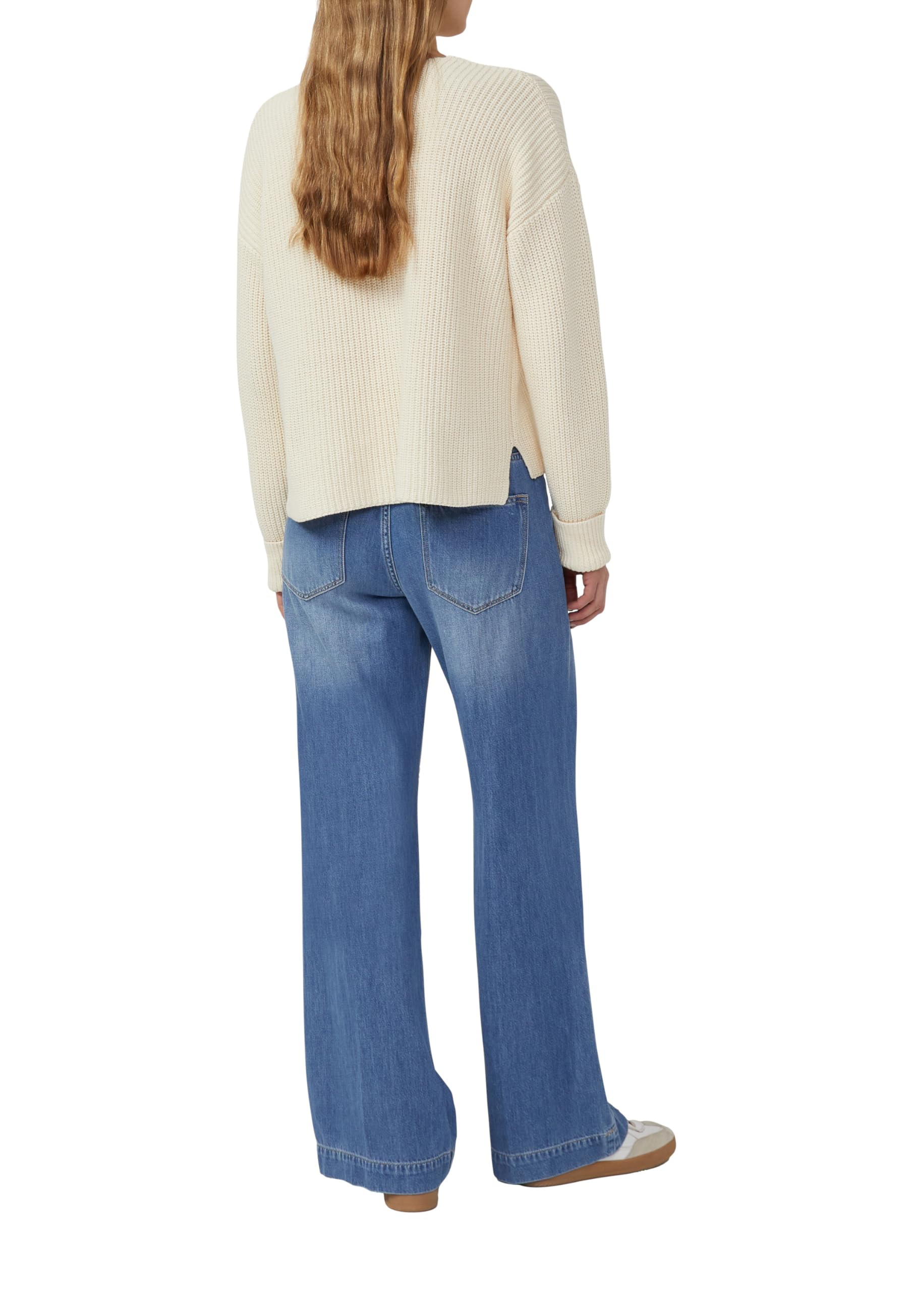 s.Oliver Grobstrickpullover mit V-Ausschnitt im Relaxed Fit