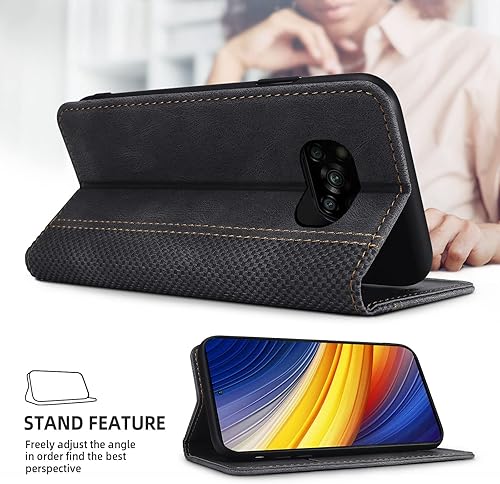 Miniatura 2 de Funda para Xiaomi Poco X3 X3 Pro, funda de cartera con cierre magnético con tarjetero Xiaomi Poco X3 NFC Flip Folio funda protectora de TPU a prueba