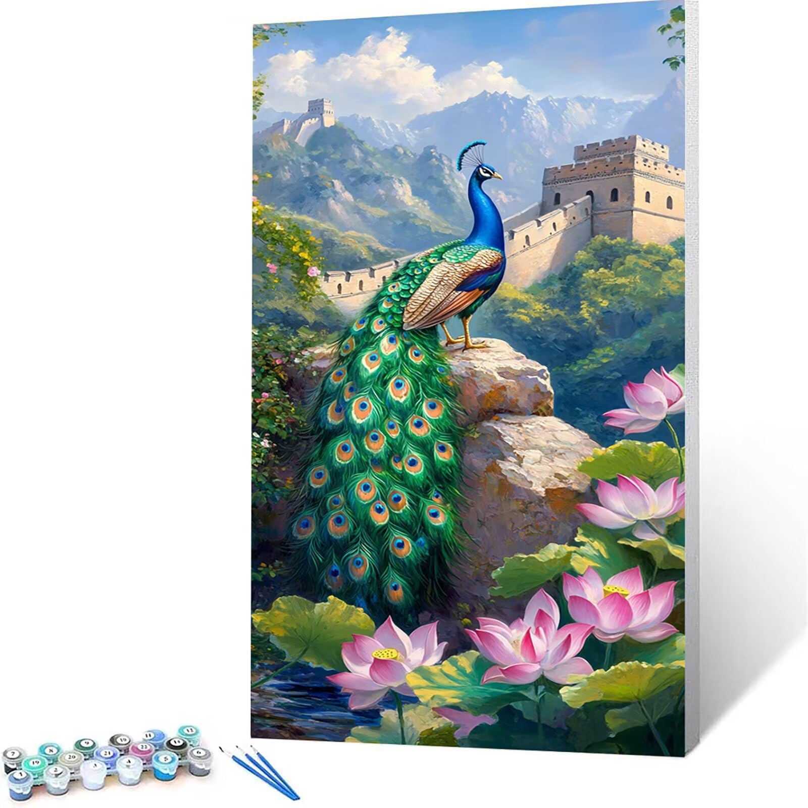 Amazon.com: Paint by Numbers for Adults Great Wall, Canvas
