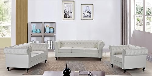 Miniatura 14 de Teressa Sofá Chesterfield de terciopelo para sala de estar, apartamento u oficina, sillón moderno de mediados de siglo para espacios pequeños, 40