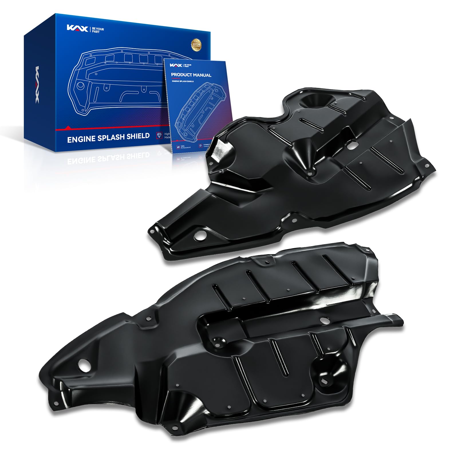 KAX Engine Splash Shield fit for 2009-2015 Toyota Venza, 2Pcs