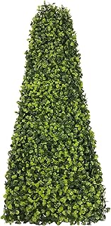 SunnyRoyal Topiary Trees Artificial Outdoor Boxwood Trees Highly Realistic Decorative Buxus Tower, UV Resistant Fake Tree for Home Garden/Indoor & Outdoor Use, 1 Piece