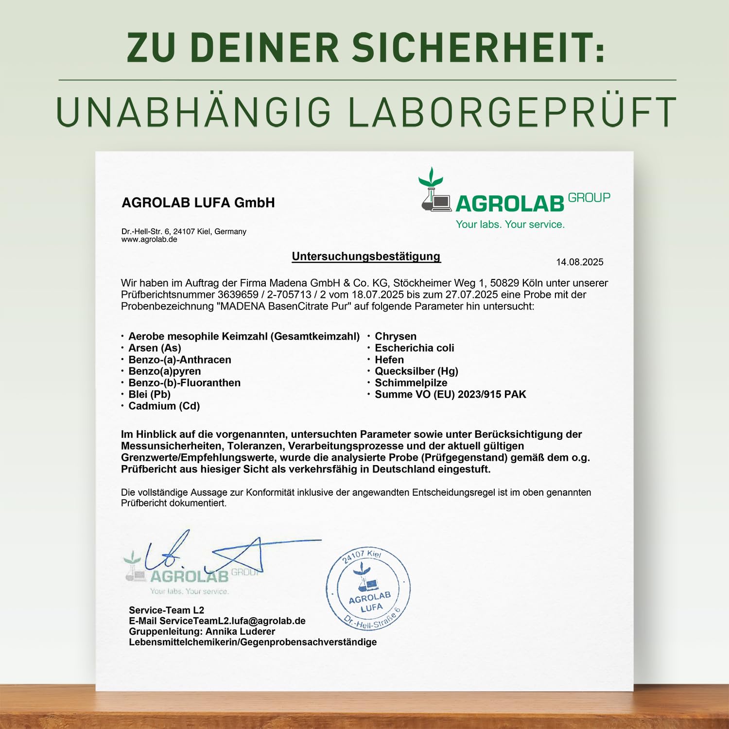 MADENA BasenCitrate Pur, 180 Kapseln, Elektrolyte-Lieferant mit 100% organischen Basen und viel Magnesiumcitrat, Zink, Kalium, Calcium, plus viel Vitamin D3